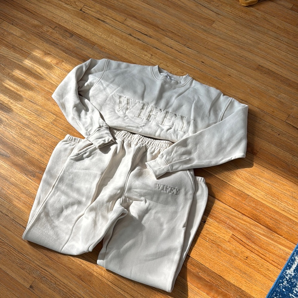 Wifey Sweatshirt Sweatpants Set Six Stories